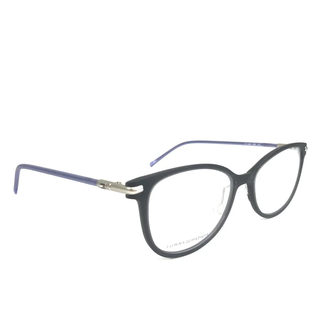 Tommy Hilfiger Eyeglasses Frames TH1398 R3B Matte Black Silver Blue 50-18-140